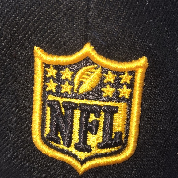 Pittsburgh Steelers NFL Black White Hat Baseball Cap 7 3/8 New Era - Picture 5 of 16